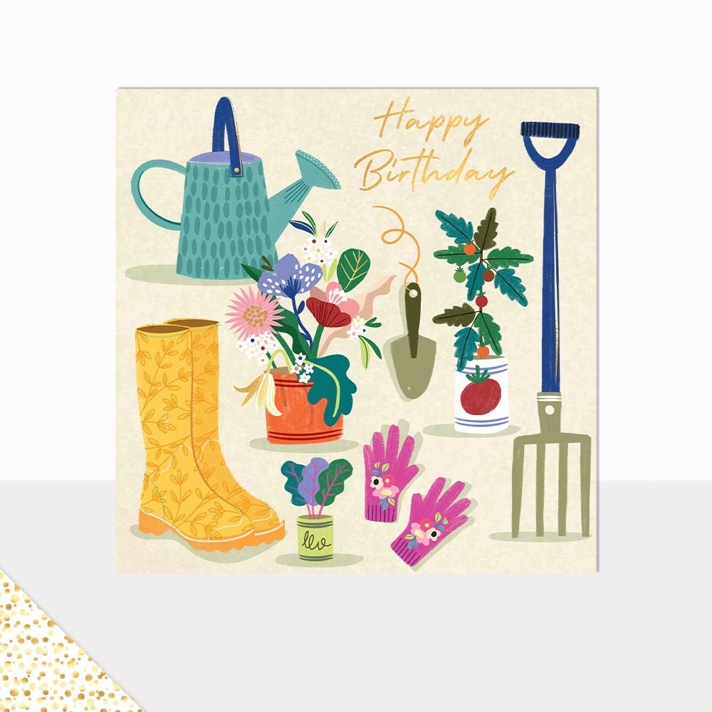 Laura Darrington Aurora Happy Birthday Gardening Card