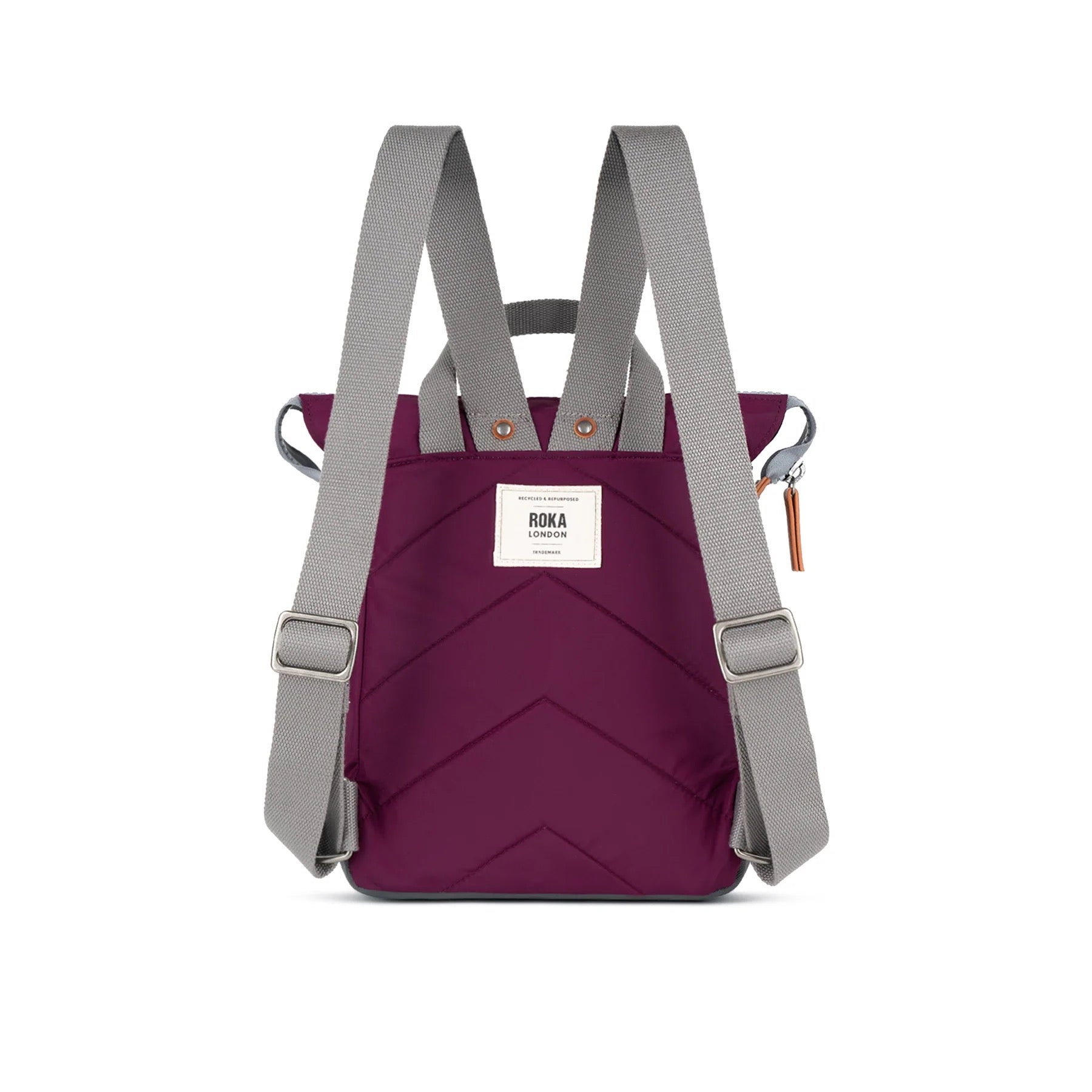 Roka Bantry B SMALL Backpack-Sustainable Nylon -Royal Burgundy