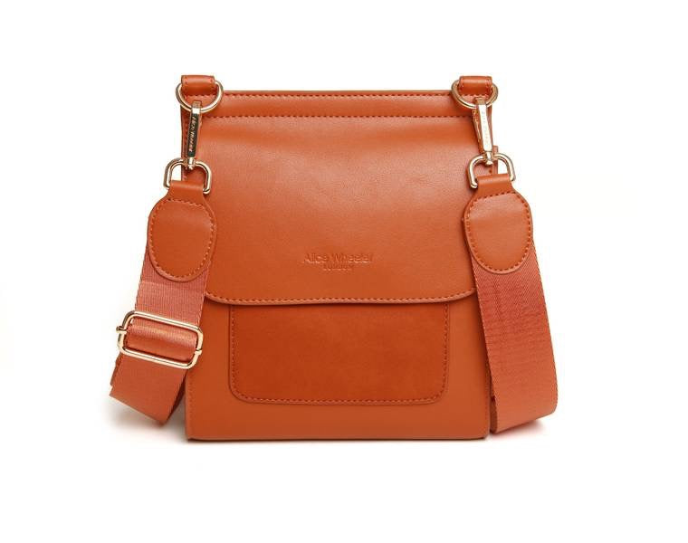 Alice Wheeler Seville Crossbody Handbag - Nappa Collection - Tan