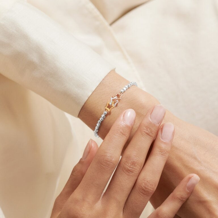 Joma Jewellery Forever Yours Bracelet - "Magical Birthday Wish" Silver/Gold/Rose Gold