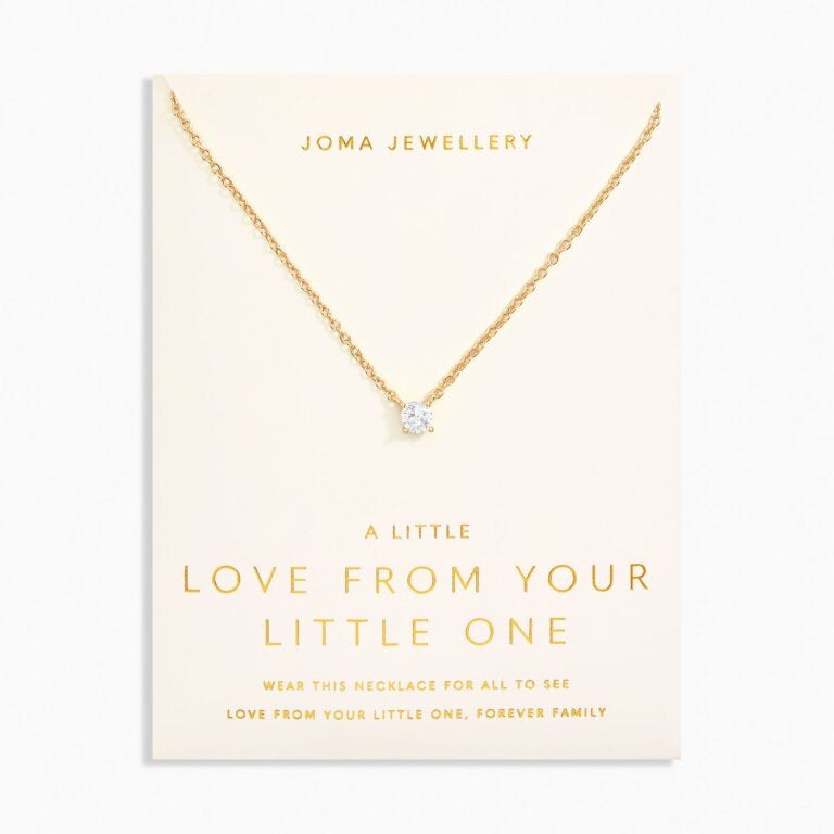 Joma Jewellery - 'A Little Love From Your Little One' Gold Necklace