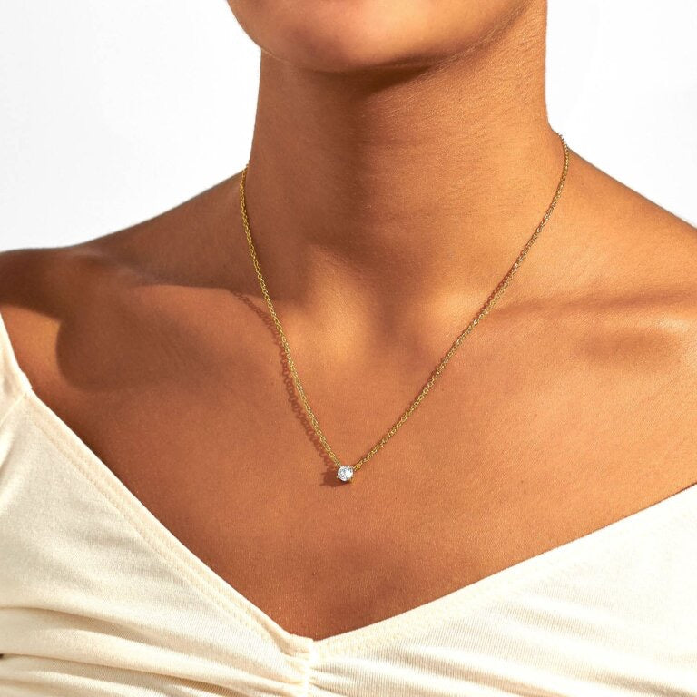 Joma Jewellery - 'A Little Love From Your Little One' Gold Necklace