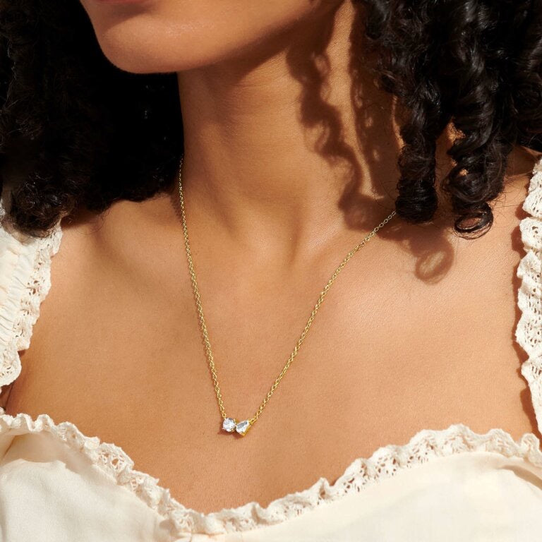 Joma Jewellery - 'A Little Love From Your Little Two' Gold Necklace