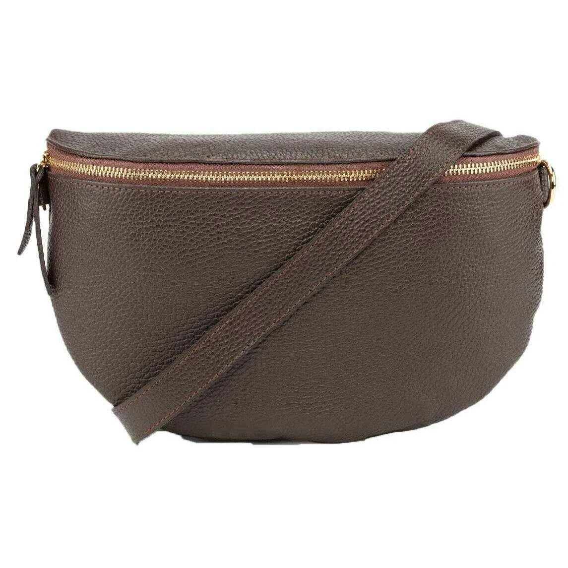 Elie Beaumont Large Sling Bag Handbag -Chocolate Brown