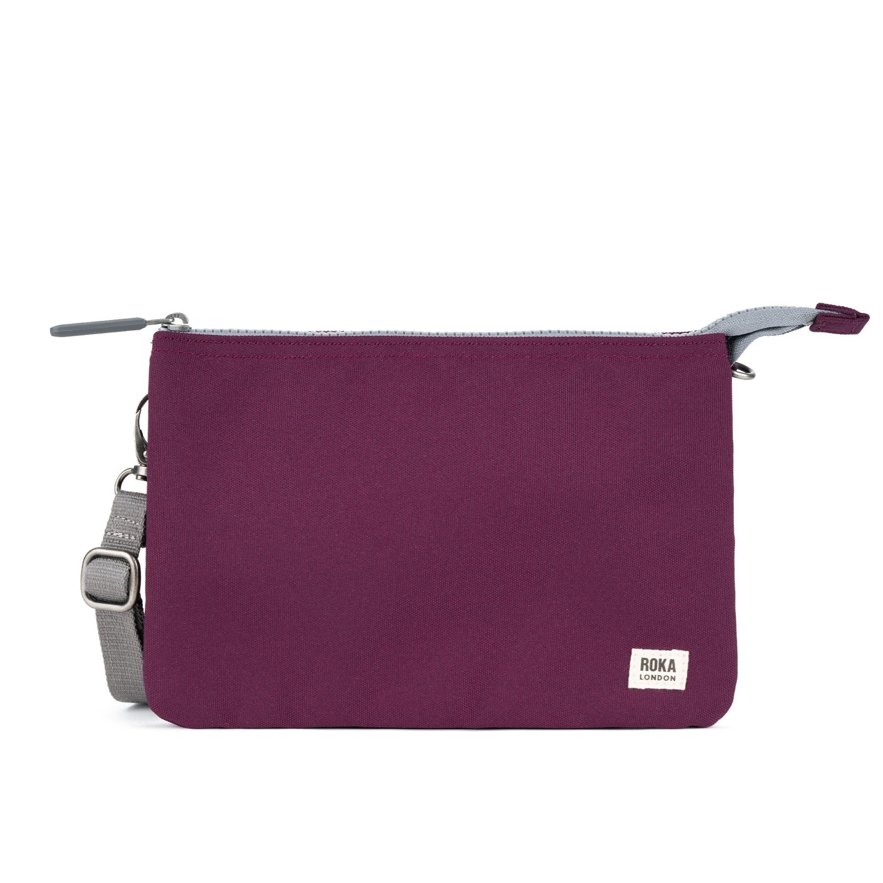 Roka Carnaby XL Crossbody-Recycled Canvas - Cherry Lacquer