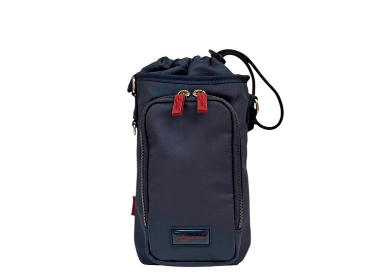Spirit - Emerson Eco Lightweight Bottle Drawstring Crossbody Bag - Midnight Blue/Oxblood
