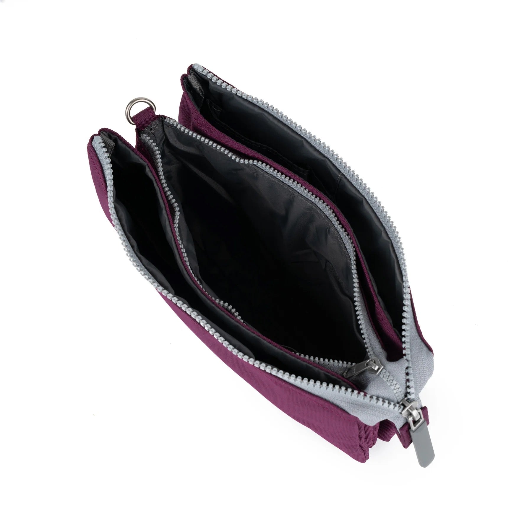 Roka Carnaby XL Crossbody-Recycled Canvas - Cherry Lacquer