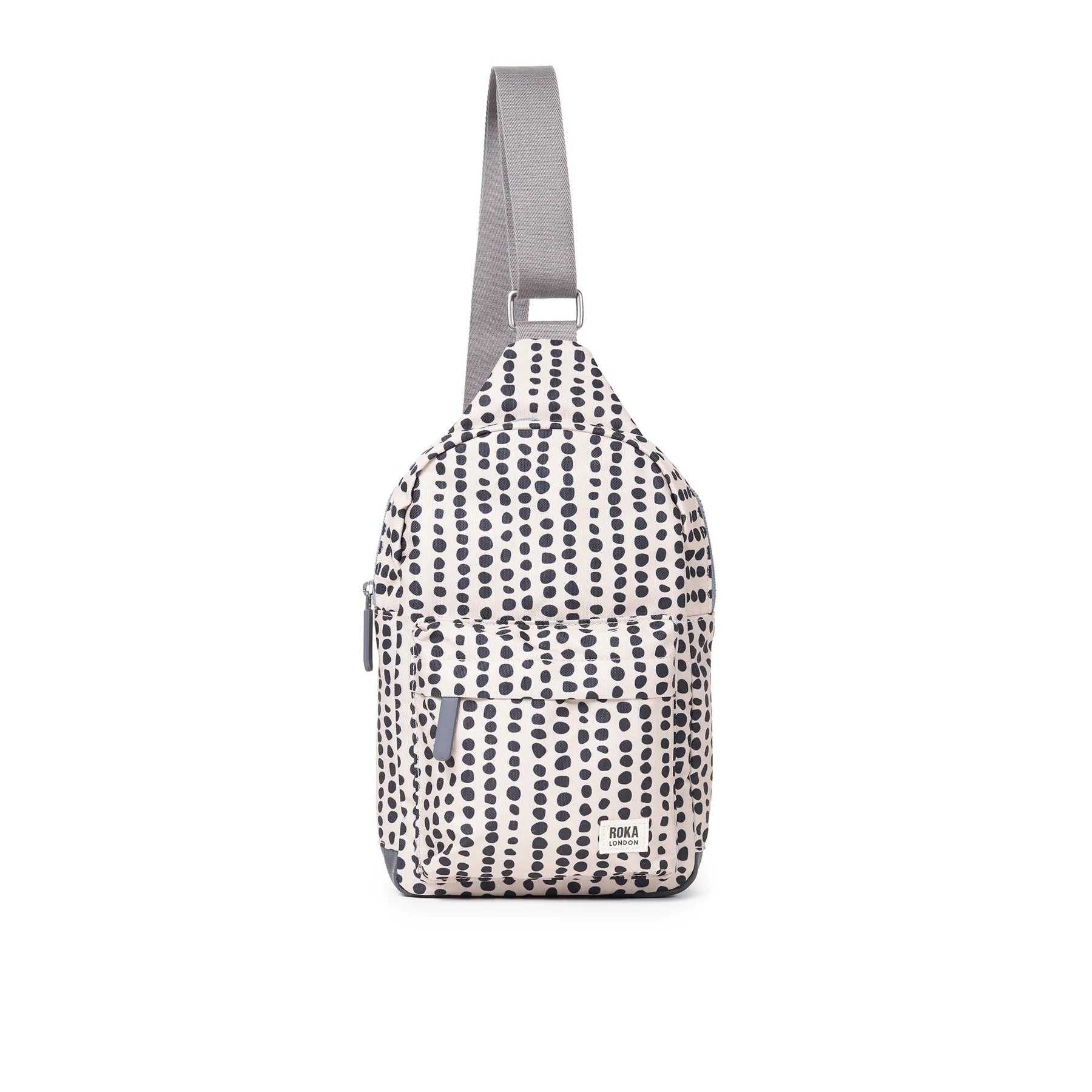 Roka Willesden Recycled Canvas Crossbody Bag - Linear Dot (limited Edition Print)