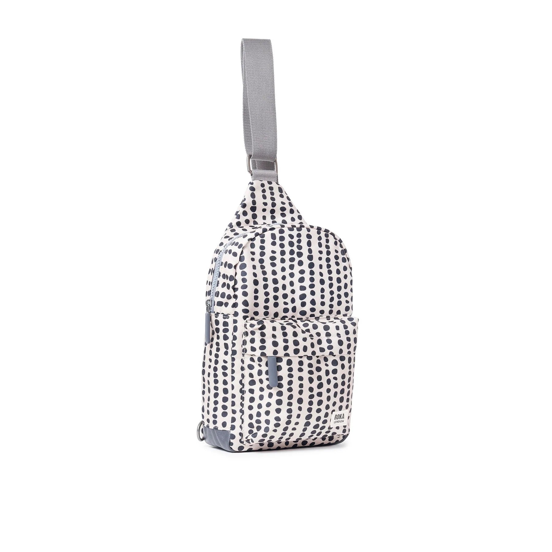 Roka Willesden Recycled Canvas Crossbody Bag - Linear Dot (limited Edition Print)