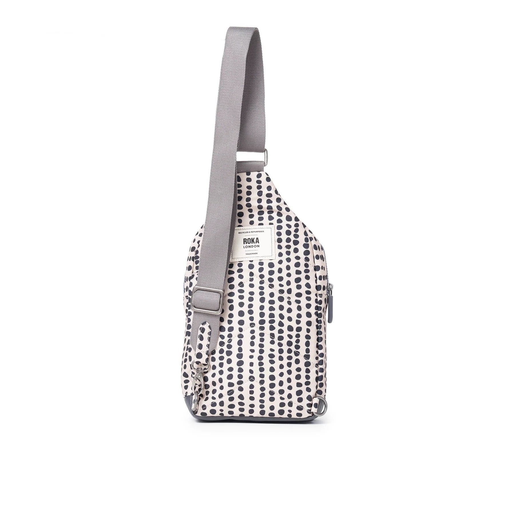 Roka Willesden Recycled Canvas Crossbody Bag - Linear Dot (limited Edition Print)