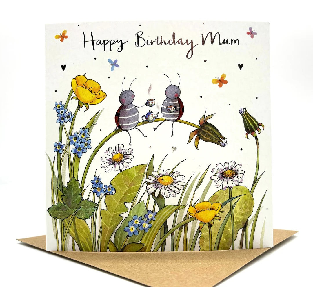 Ladybird Mum Birthday Card - Ink and Snail