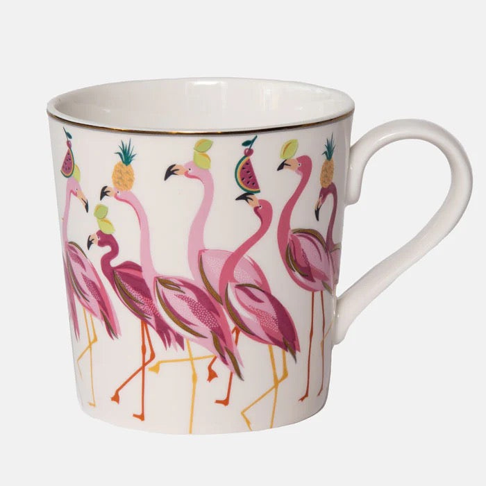 Sara Miller London - Fabulous Flamingo -Fine China Boxed Mug