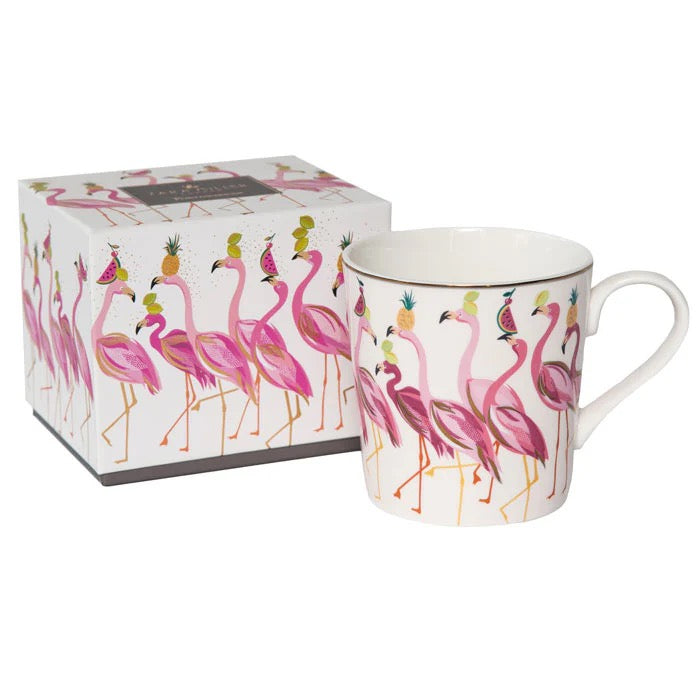 Sara Miller London - Fabulous Flamingo -Fine China Boxed Mug