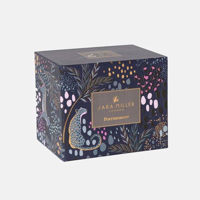 Sara Miller London - Midnight Leopard -Fine China Boxed Mug - Navy
