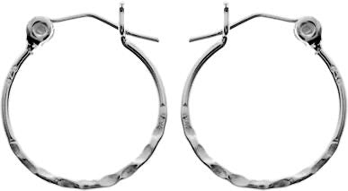 Kali Ma Hammered Small Hoop Earrings - Sterling 925 Silver