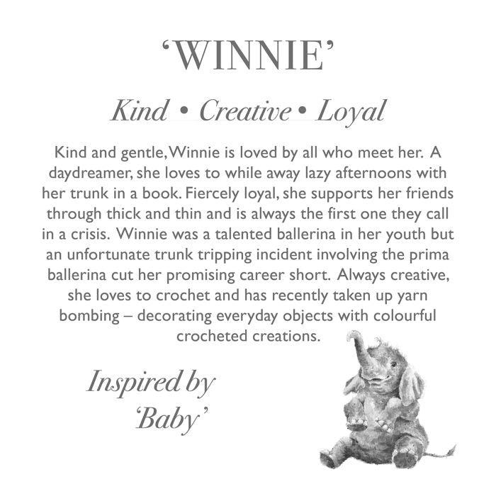Winnie - Elephant Character Large Plush Toy - Wrendale Designs