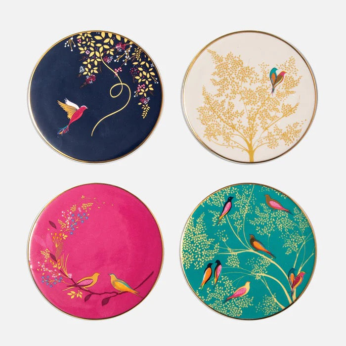 Sara Miller London Chelsea Ceramic Coasters - Set of 4 - Gift Boxed