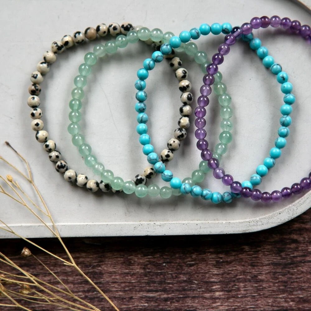 Gemstone Stretch Bracelet - Dalmatian Jasper - The Old Farmhouse Jewellery