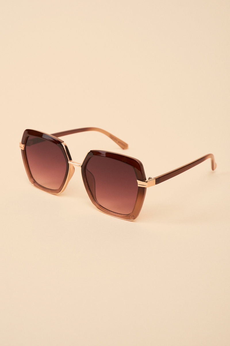 Powder Angelina Sunglasses -Mahogany