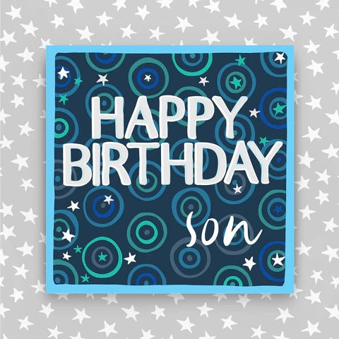 Molly Mae Happy Birthday Son Blue Card