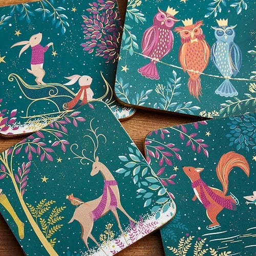 Sara Miller London - Woodland Tales Coasters - Set of 4