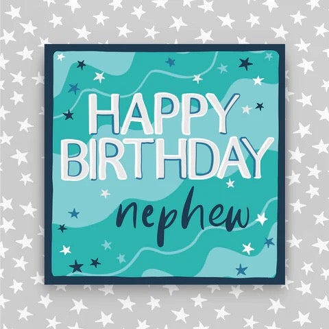 Molly Mae Happy Birthday Nephew Blue Card