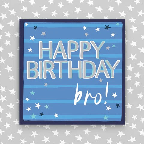 Molly Mae Happy Birthday Bro Blue Card