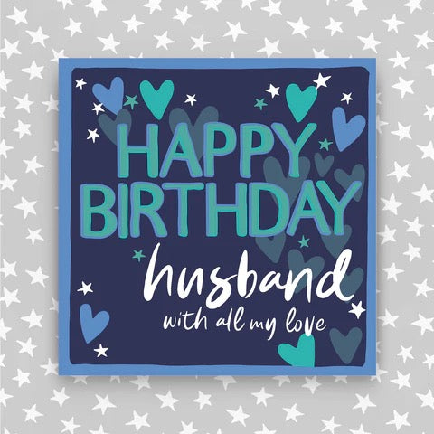 Molly Mae Happy Birthday Husband Blue Card
