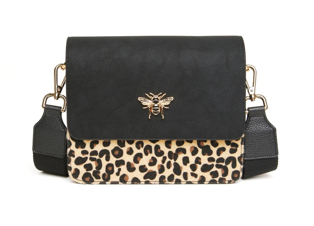 Alice Wheeler Leopard Black Highbury Crossbody Bag