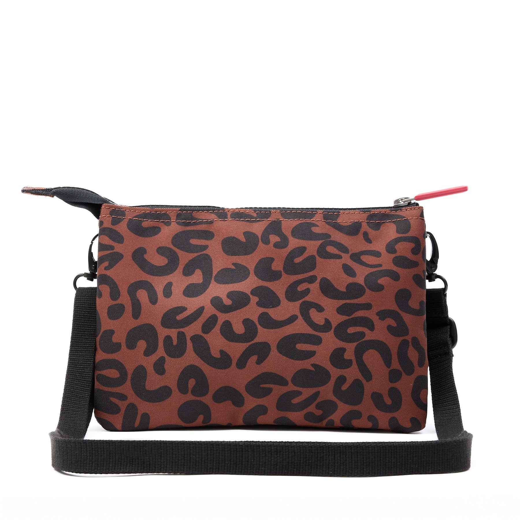 Roka Carnaby XL Crossbody-Recycled Canvas - Scarlet Leopard