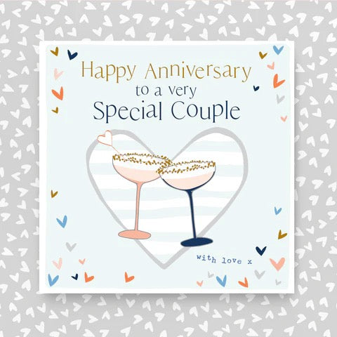 Molly Mae Happy Anniversary Special Couple Glasses Card