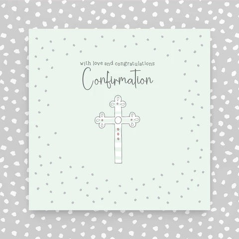 Molly Mae Confirmation Cross Sage Green Card