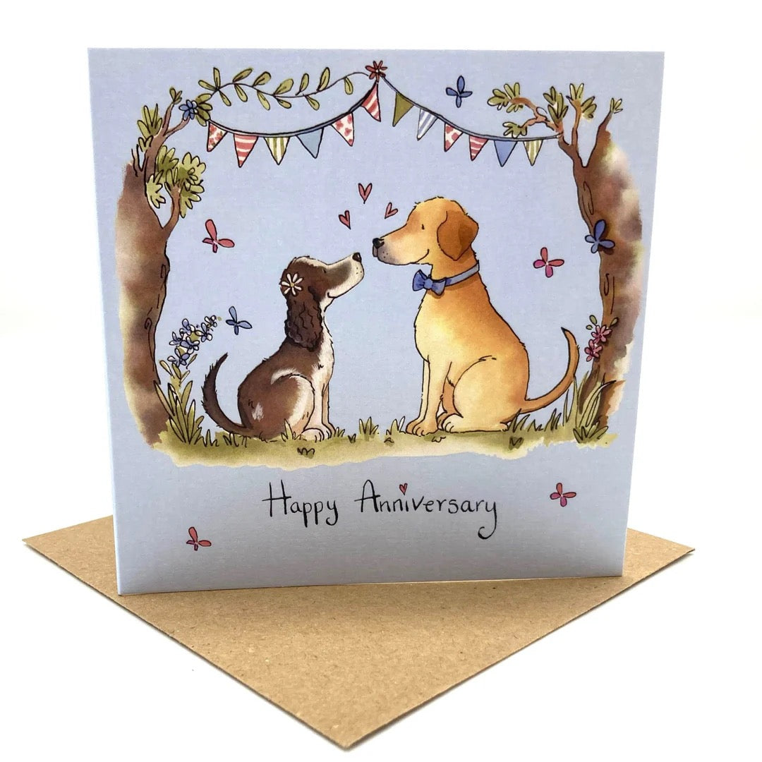 Happy Anniversary Dogs Card - Ink and Snail
