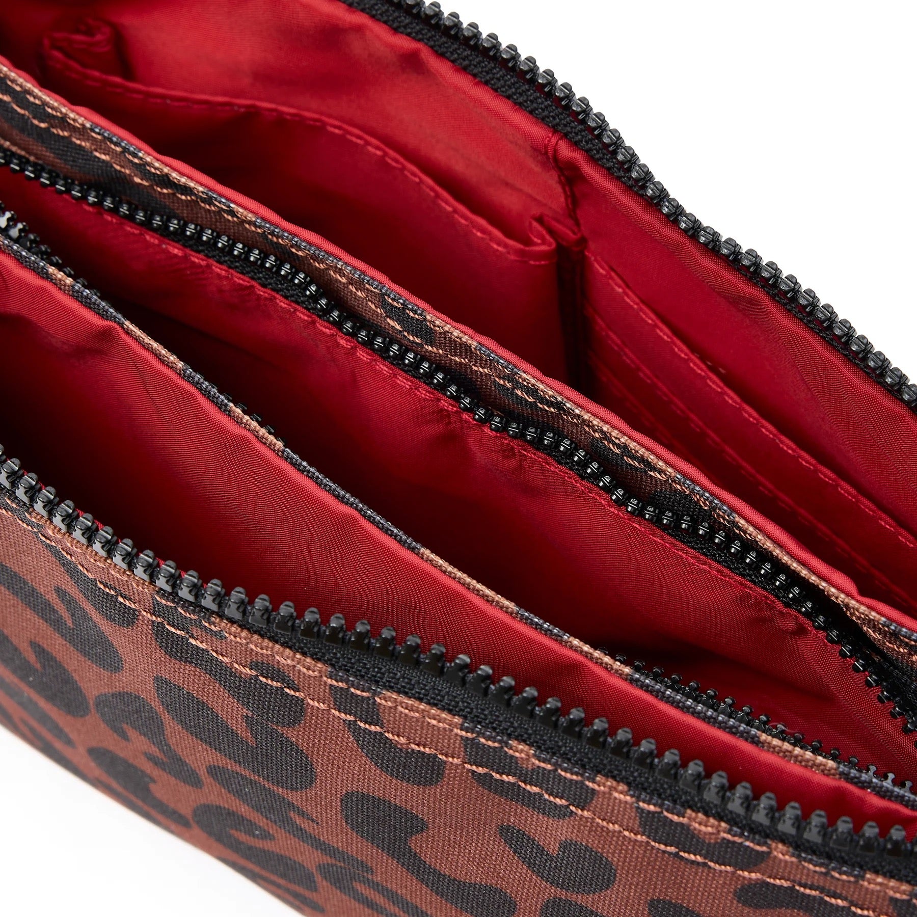 Roka Carnaby XL Crossbody-Recycled Canvas - Scarlet Leopard
