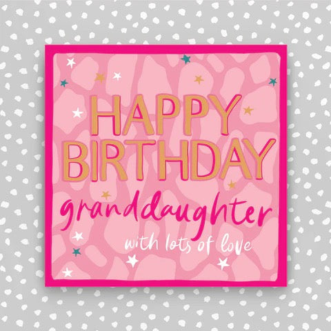 Molly Mae Happy Birthday Granddaughter Pink Animal Print Card