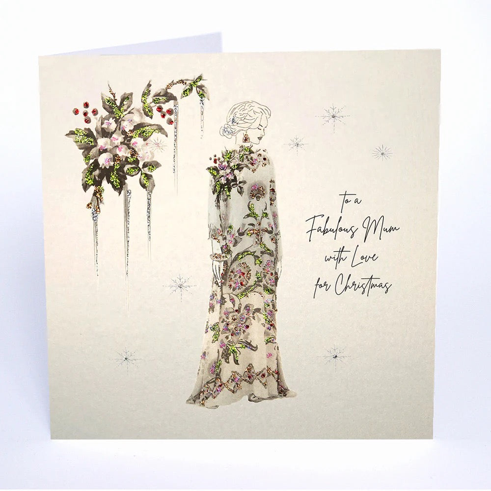 Five Dollar Shake - Fabulous Mum Glamour Lady - Christmas Card