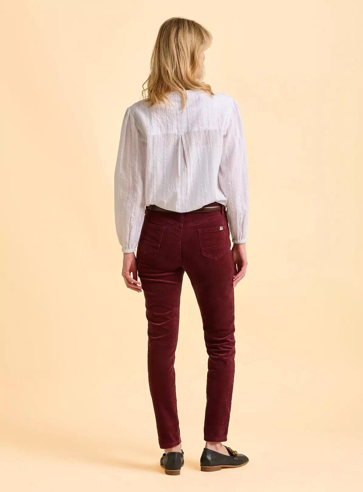 Brakeburn Angelica Silver Lurex Thread Blouse - White