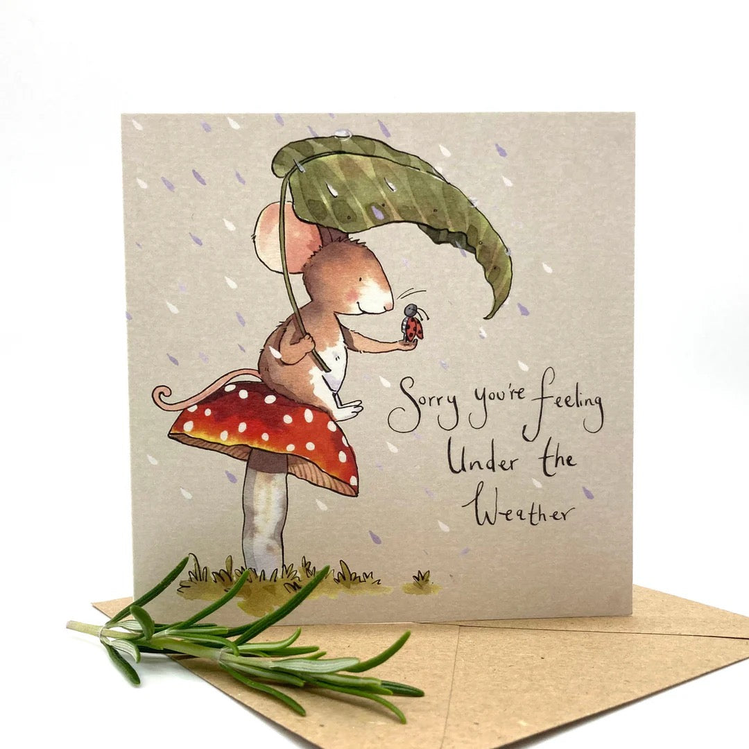 Sorry You're Feeling Under The Weather Card - Ink and Snail
