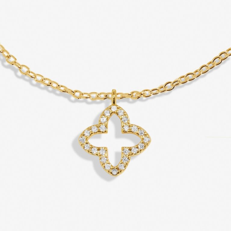 Joma Jewellery Style Stories - Pave Clover Chain Bracelet - Gold