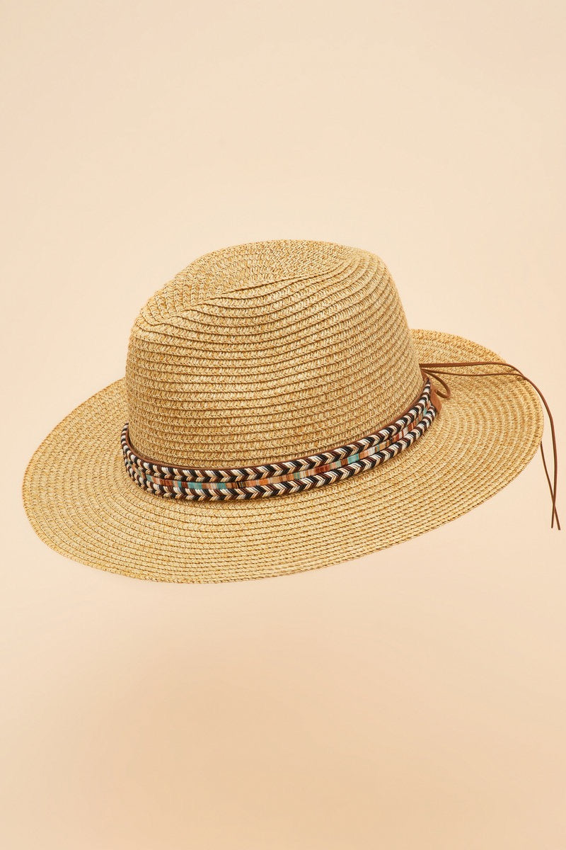 Powder Thalia Summer Hat - Vanilla with Chevron Shimmer