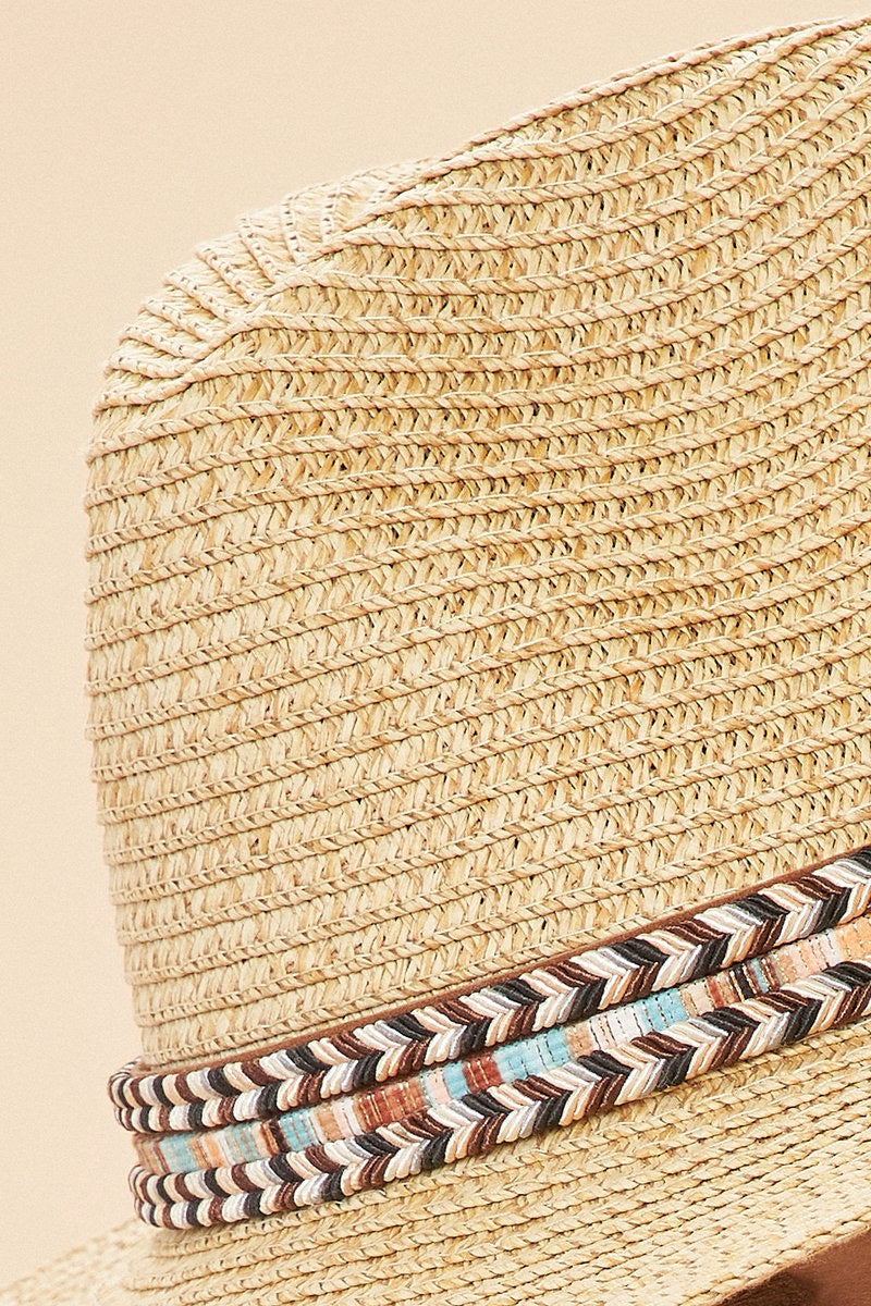 Powder Thalia Summer Hat - Vanilla with Chevron Shimmer