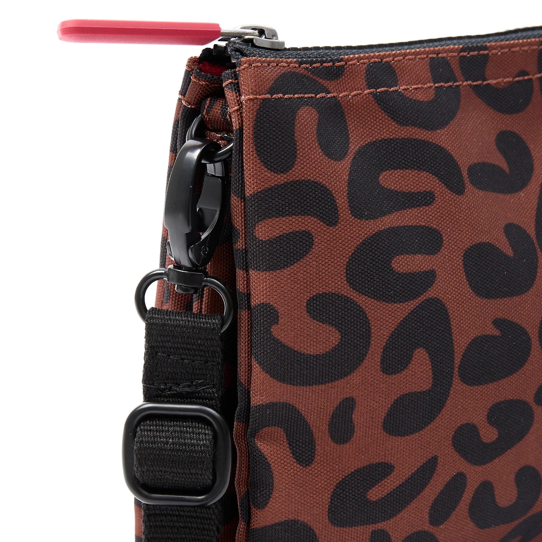 Roka Carnaby XL Crossbody-Recycled Canvas - Scarlet Leopard