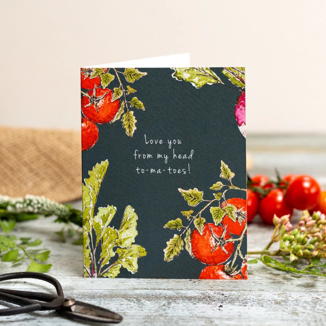 Toasted Crumpet - Love You From my Head To-Ma-Toes Blank SMALL Card