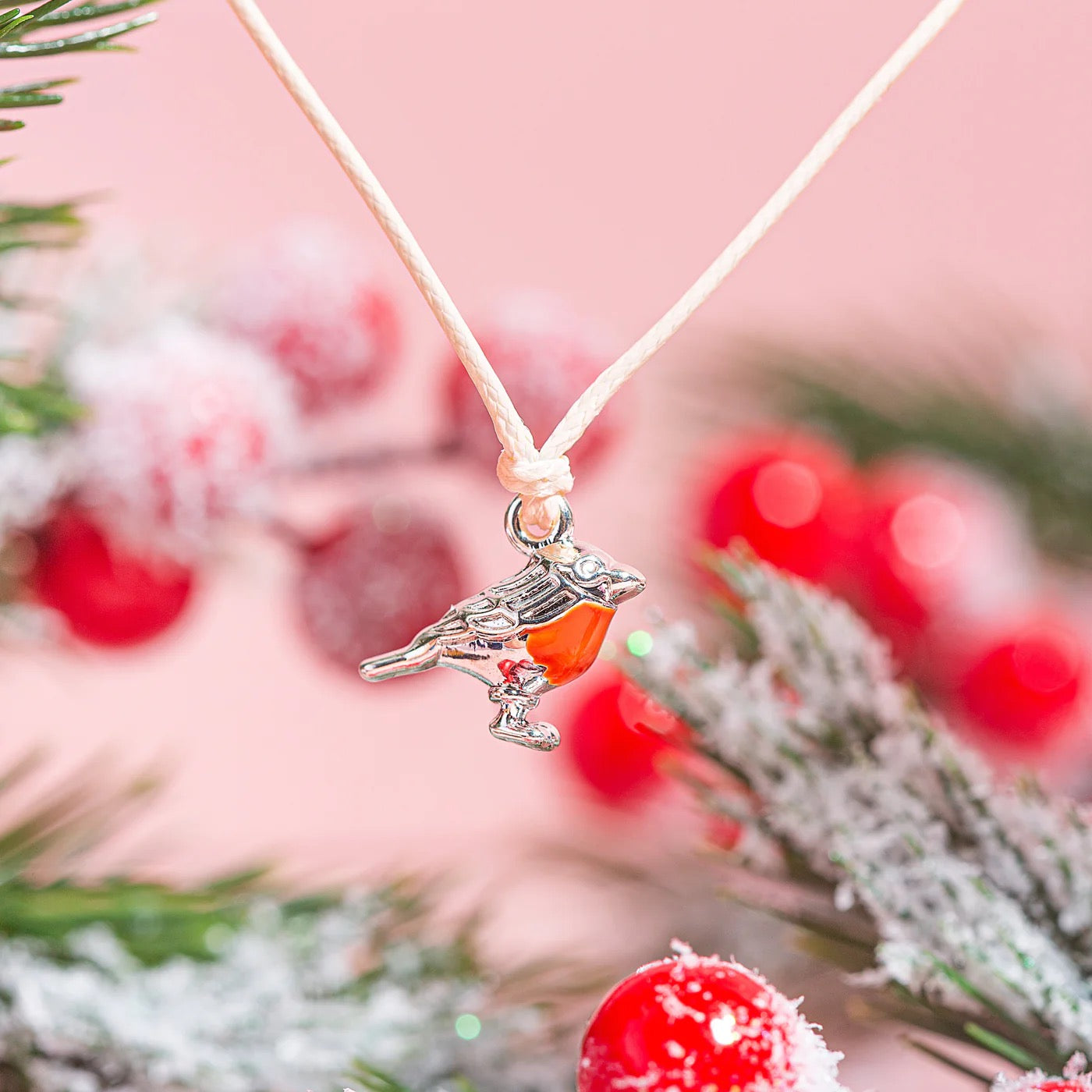 Letterbox Love Pave Cord Bracelet - The Christmas Robin
