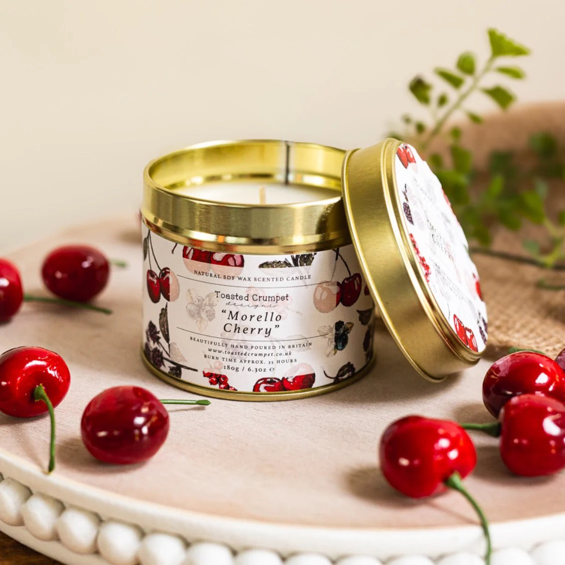 Toasted Crumpet - Morello Cherry - Tinned Soy Wax Candle