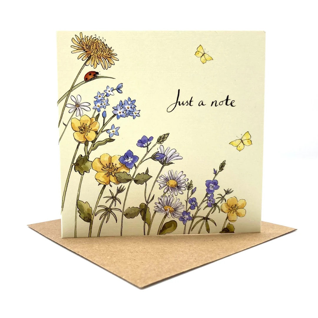 Just a Note Meadow Flowers Small Card - Ink and Snail