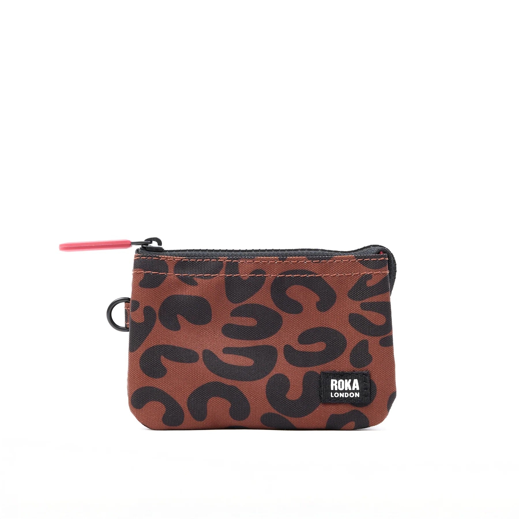 Roka Carnaby Small Wallet - Recycled Canvas - Scarlet Leopard (Limited Edition)