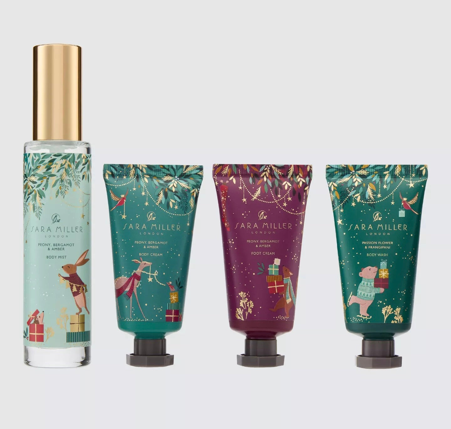 Sara Miller Woodland Tales Velvet Pouch Bodycare Gift Set