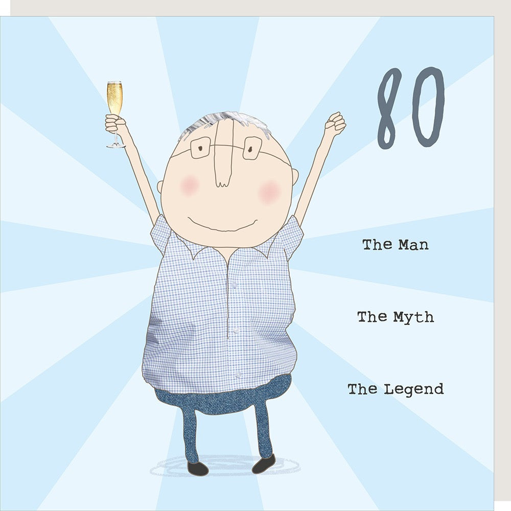 Rosie Made a Thing - Boy 80 The Man - Blank Card