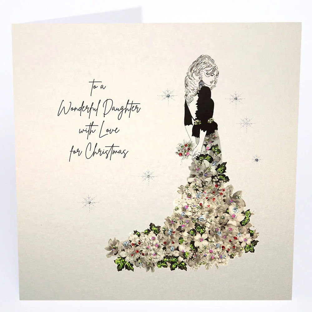Five Dollar Shake - Wonderful Daughter Lady Dress - LARGE Christmas Card